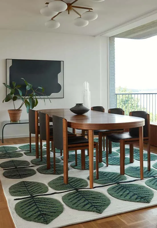 Stig Lindberg Bersa Birch Rug - Green, New Zealand Wool alternate view
