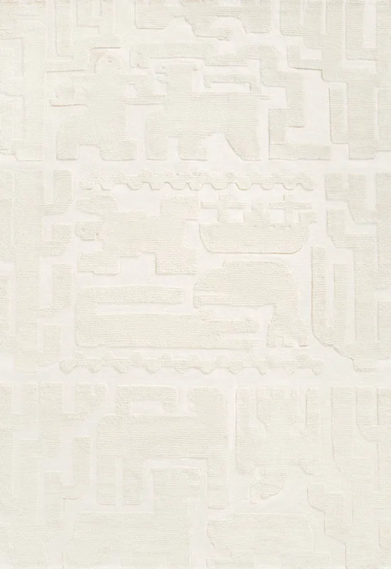 Stig Lindberg Gunnel Rug - Bone White, New Zealand Wool product