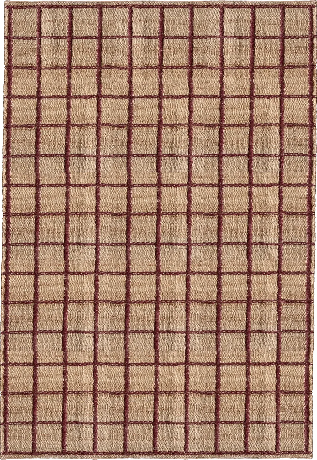 Strata Braided Jute Runner Rug - Burgundy product
