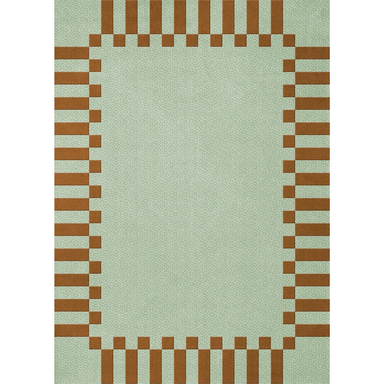 Teklan Frame Pistachio Camel Rug - Green, Wool product