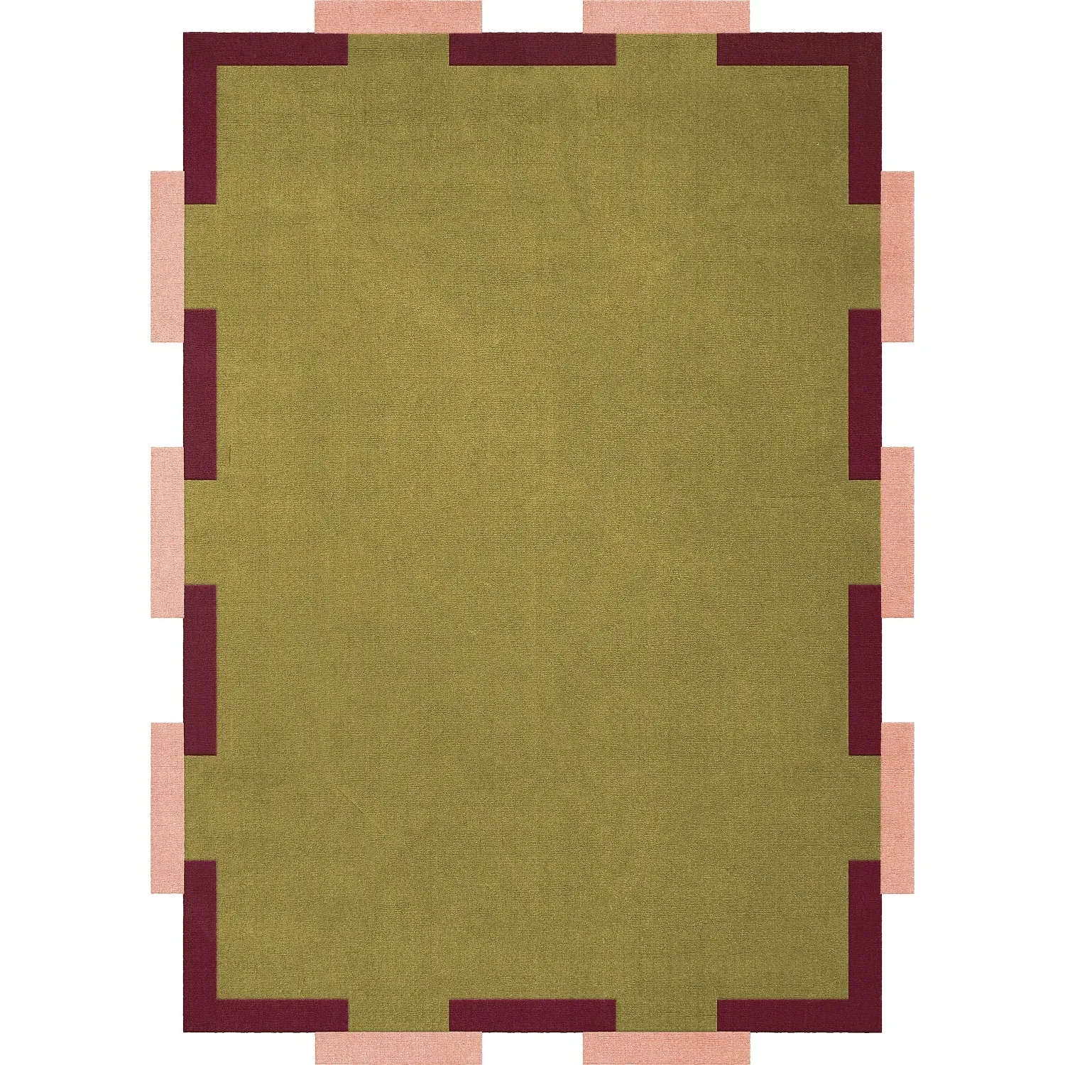 Teklan Fregio Olive Blush Rug - Wool product