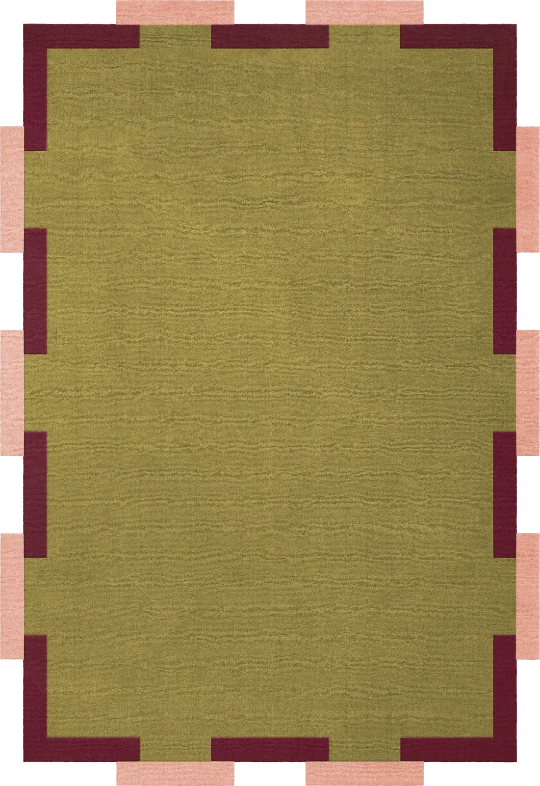 Teklan Fregio Wool Rug - Olive Blush alternate view