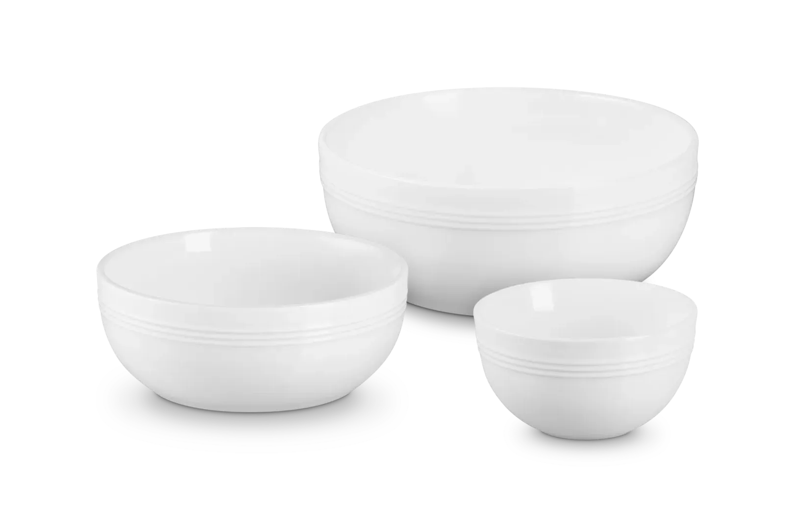 Coupe Set of 3 Serving Bowls - Stoneware by Le Creuset