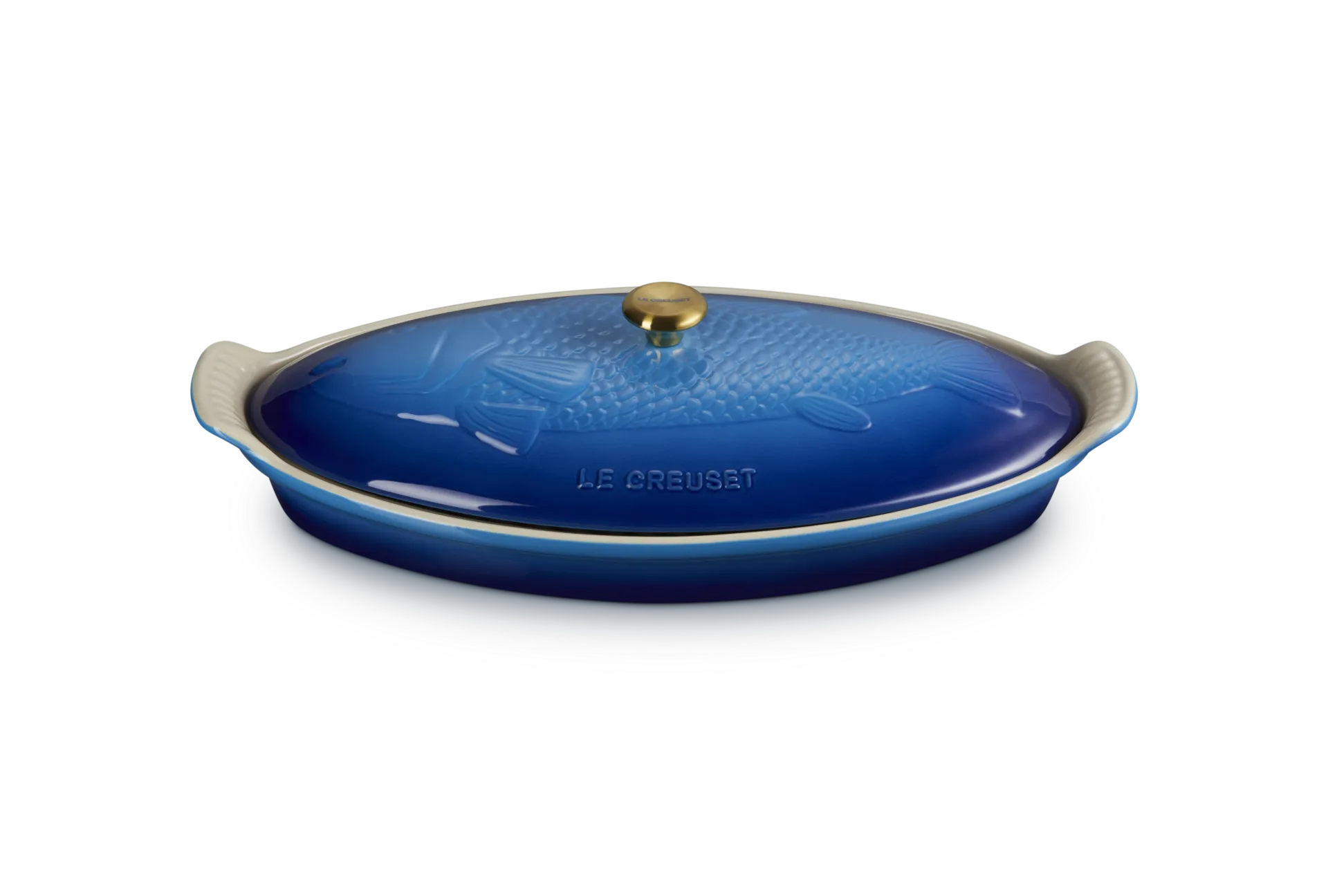 Heritage Fish Baker Stoneware Dish with Lid by Le Creuset