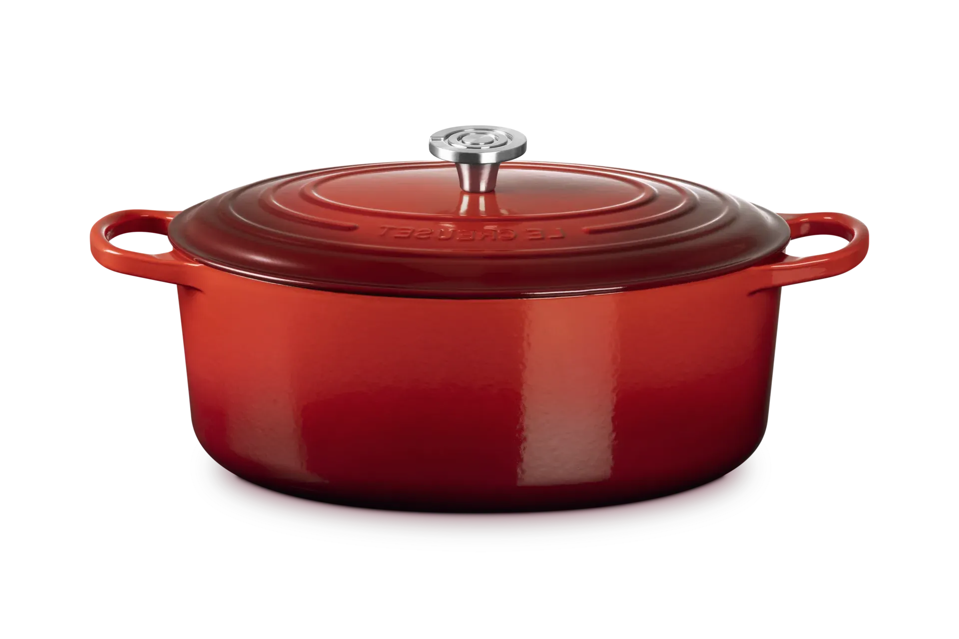 Oval Casserole with Crucible Knob - Enamelled Cast Iron by Le Creuset