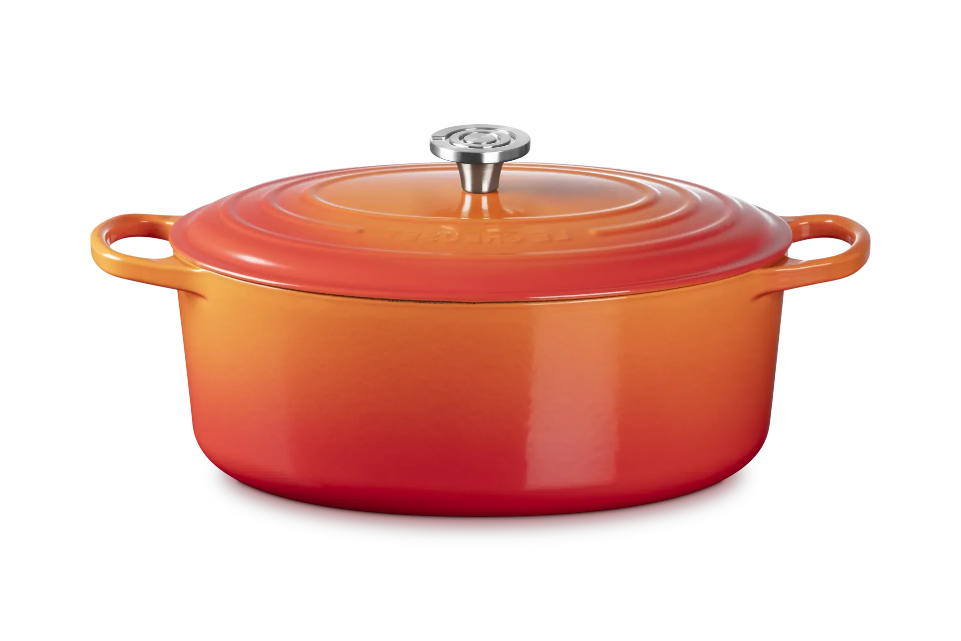 Oval Casserole with Crucible Knob - Enamelled Cast Iron by Le Creuset