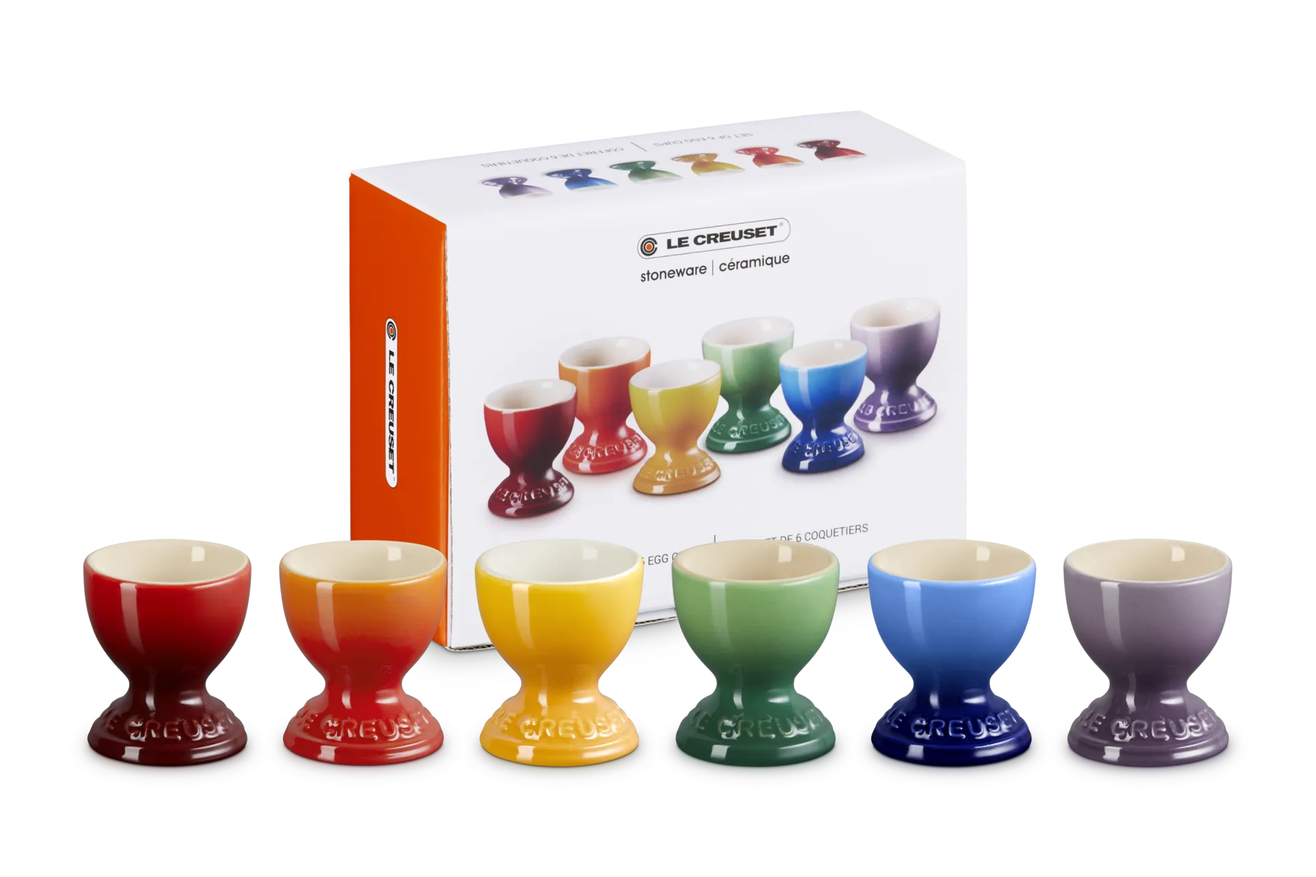 Rainbow Stoneware Set of 6 Egg Cups product