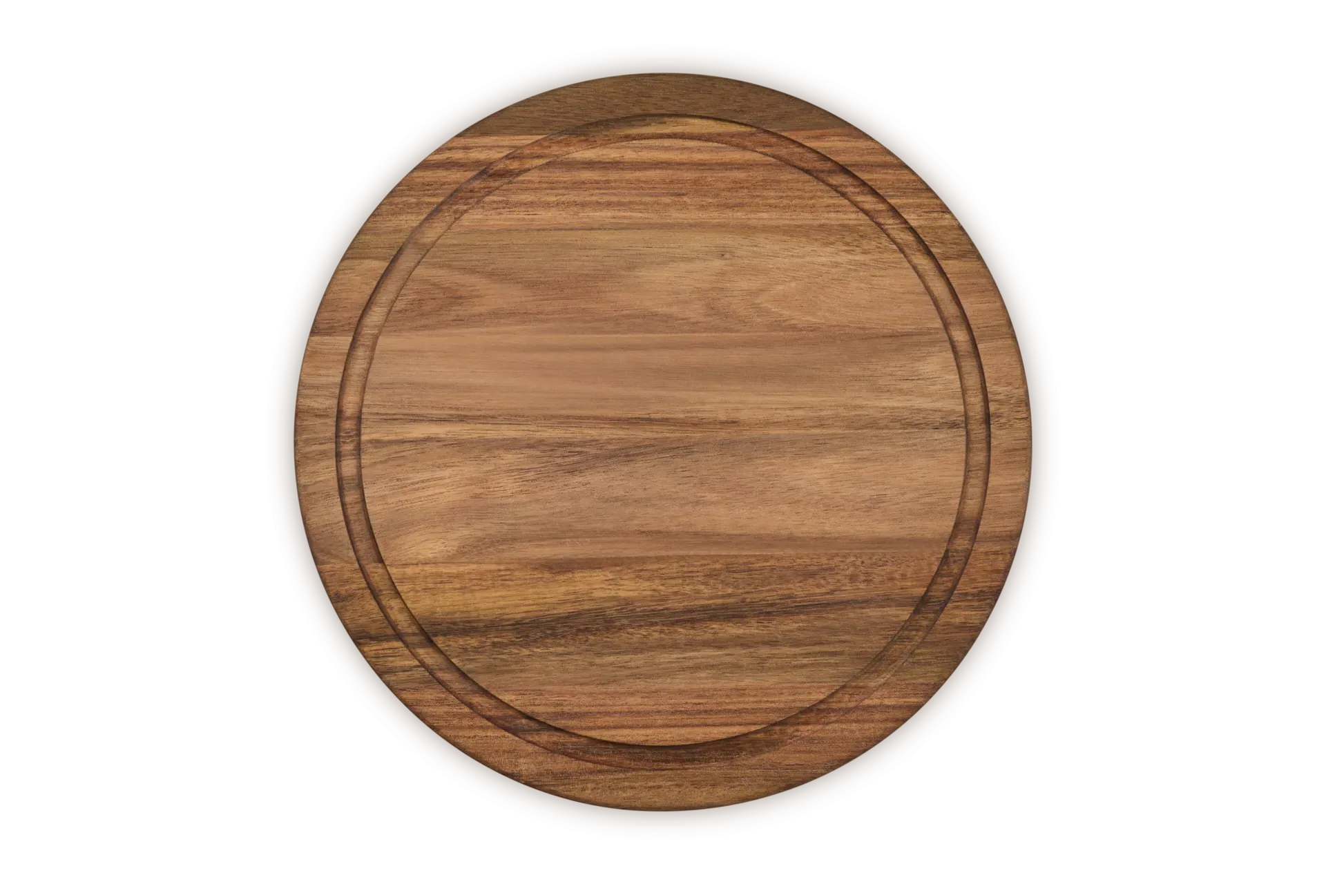 Round Acacia Wood Serving Board with Juice Groove product