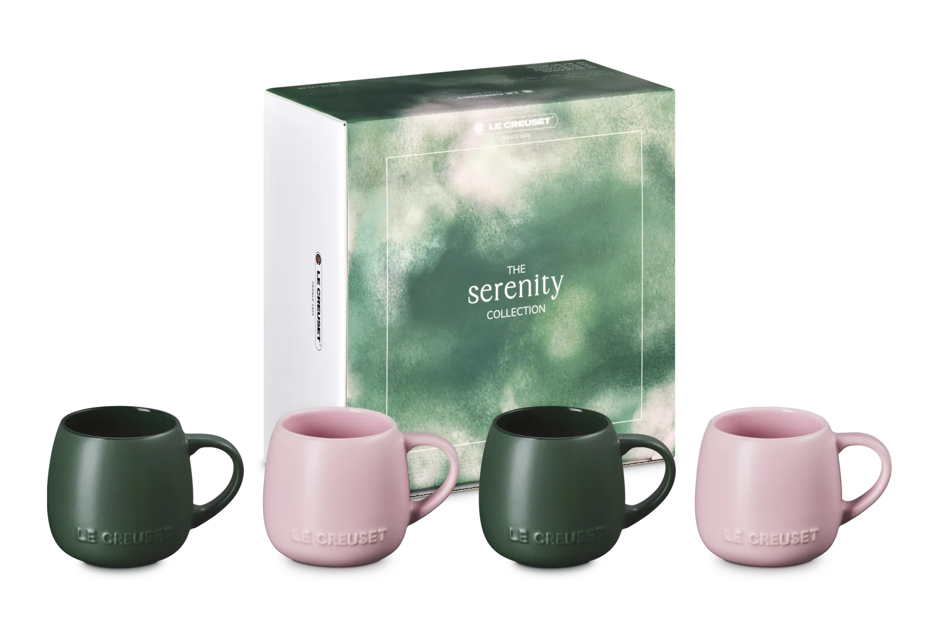 Serenity Set of 4 Mugs - Forêt & Sugar Pink, Stoneware product