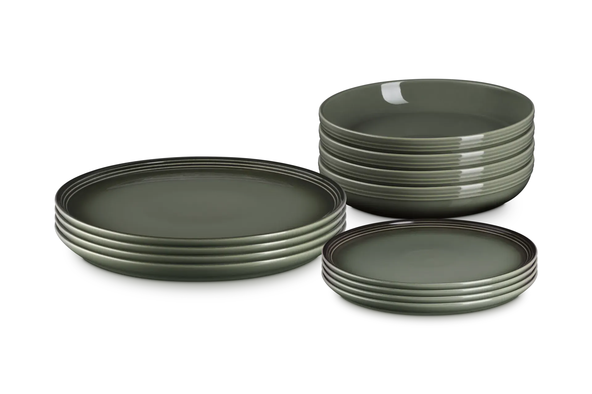 Stoneware Coupe 12-Piece Dinnerware Set by Le Creuset