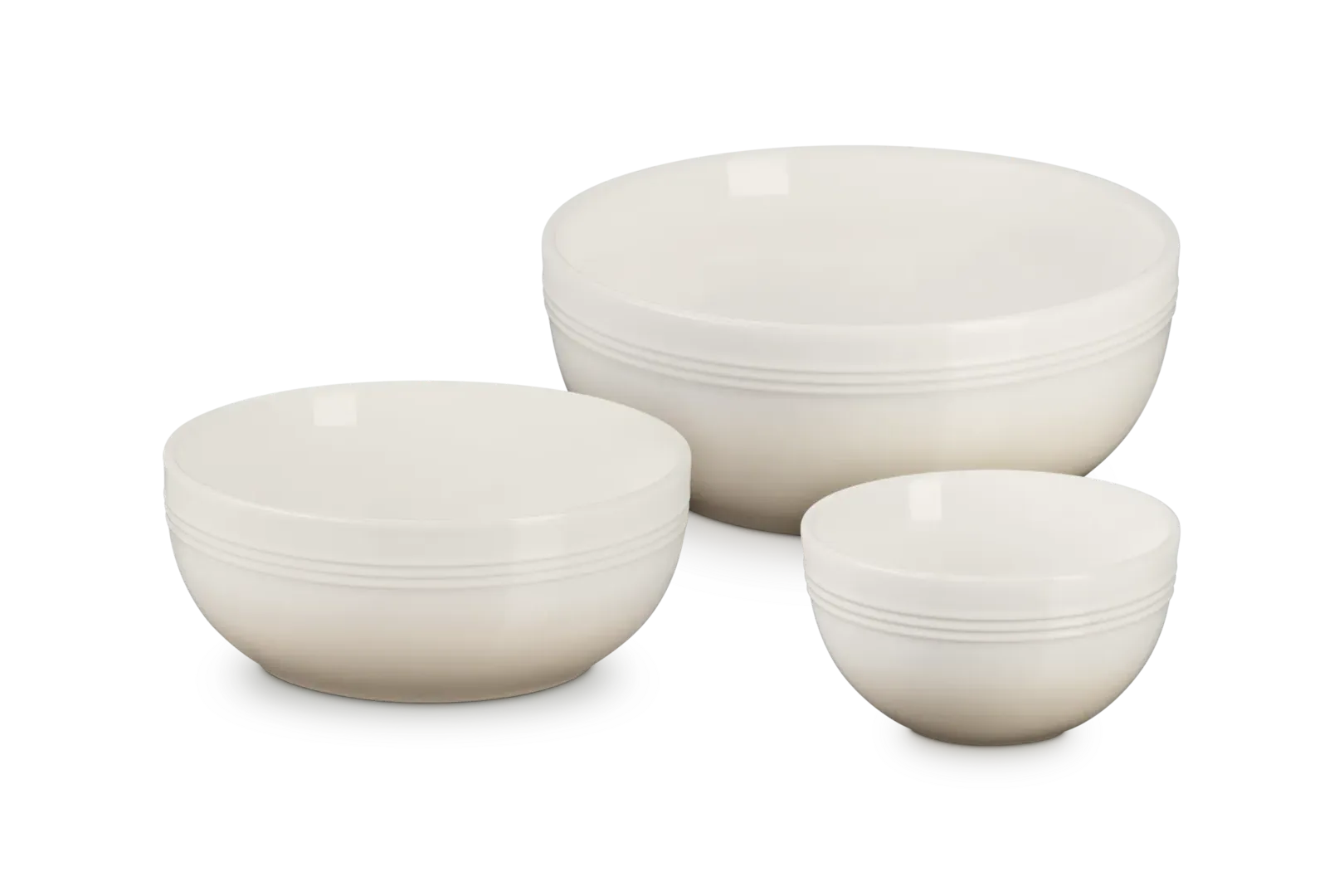 Stoneware Coupe 3-Piece Serving Bowl Set by Le Creuset