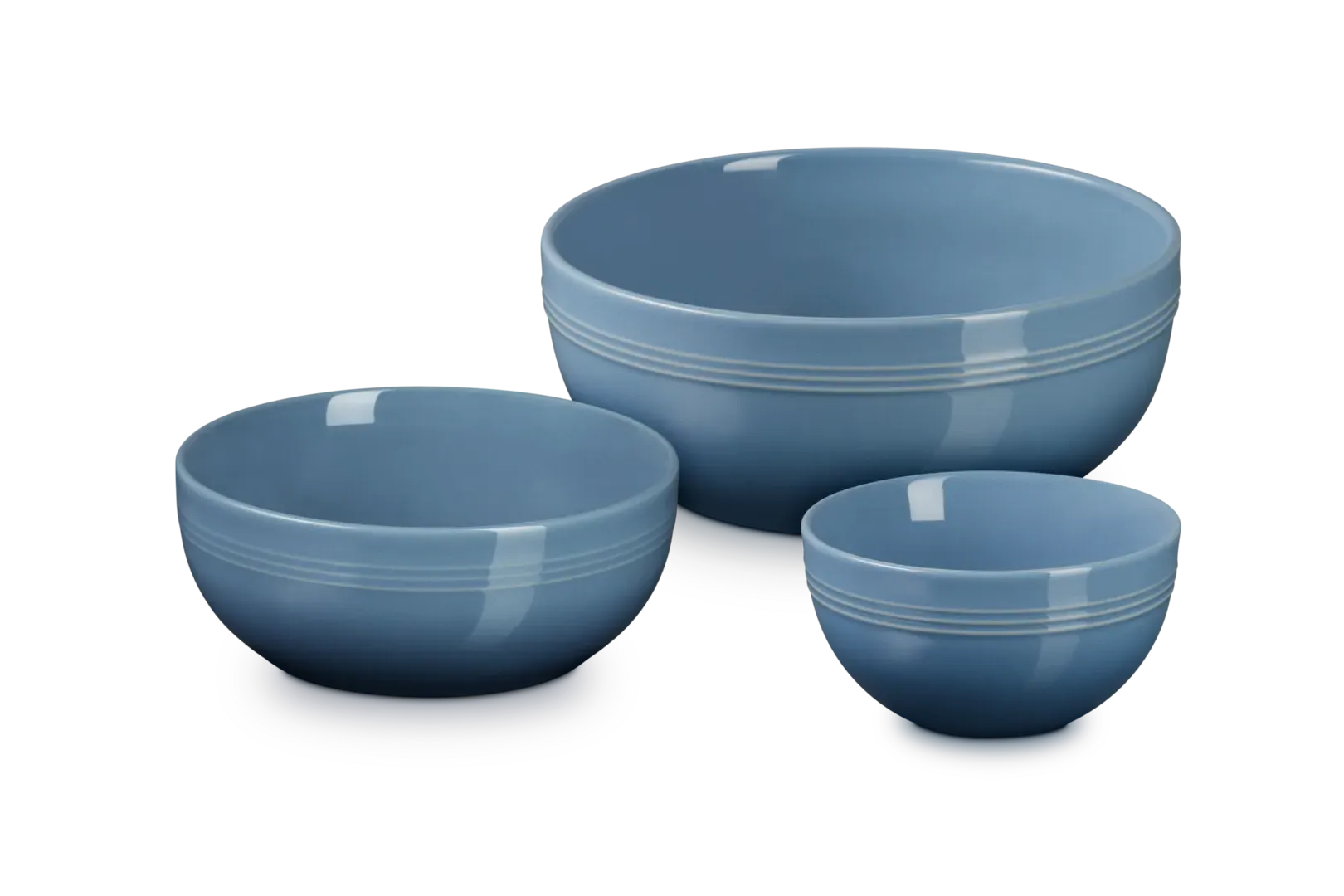 Stoneware Coupe Set of 3 Serving Bowls by Le Creuset