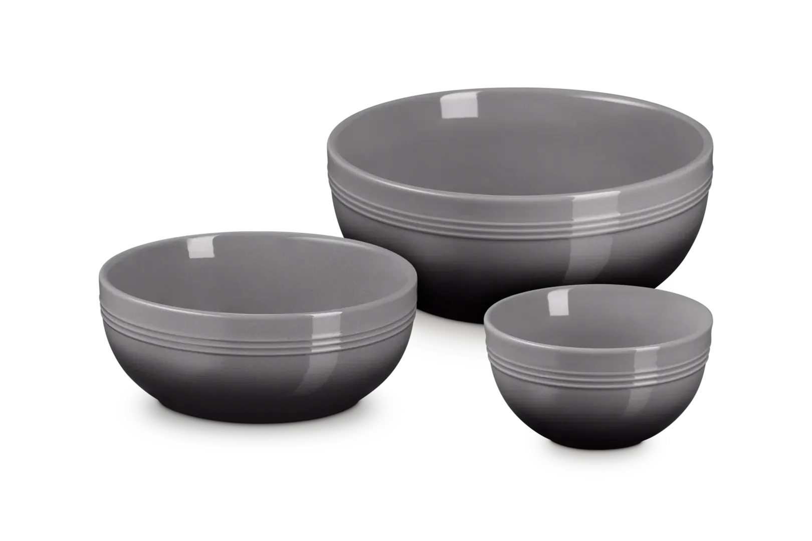 Stoneware Coupe Set of 3 Serving Bowls by Le Creuset