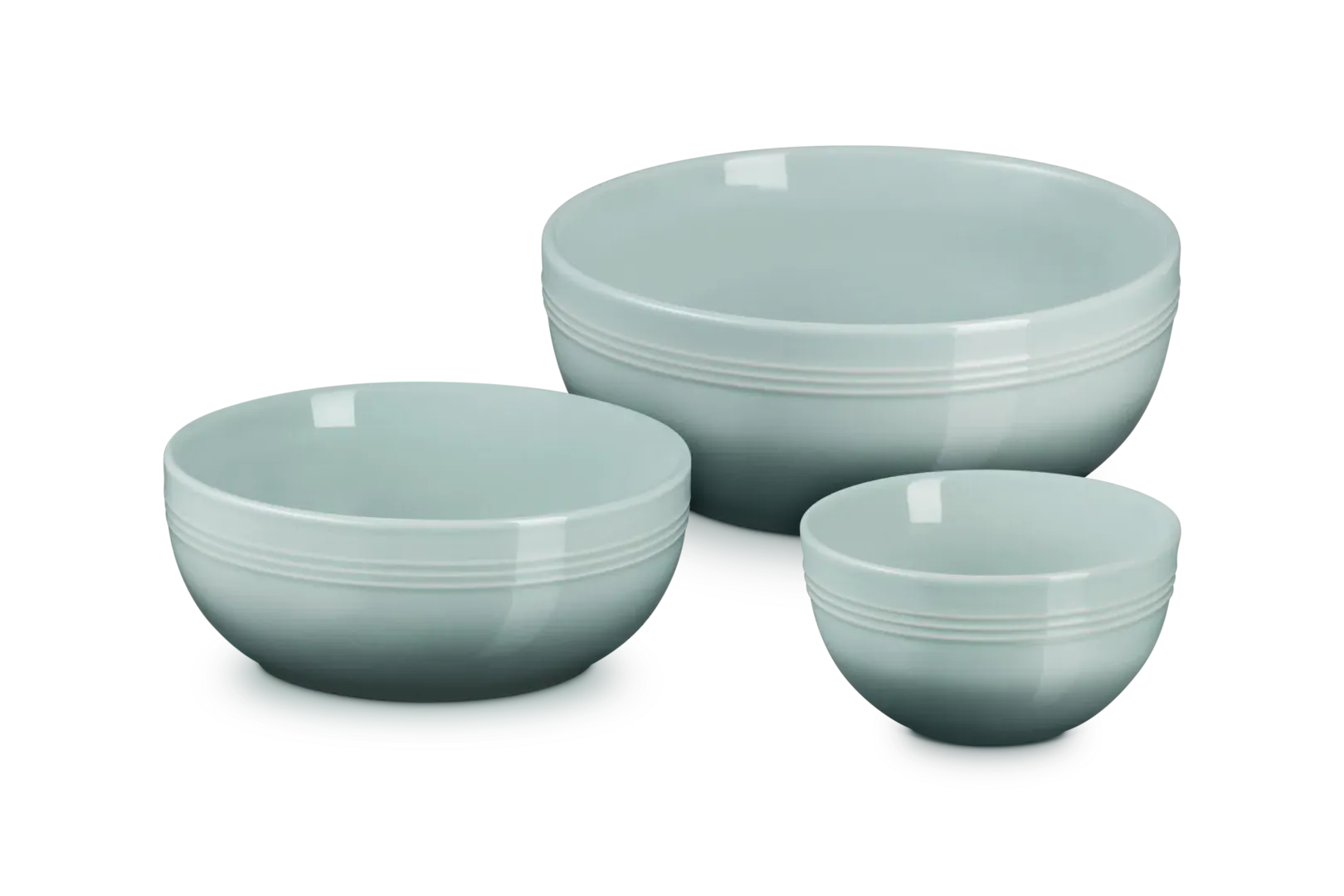Stoneware Coupe Set of 3 Serving Bowls by Le Creuset