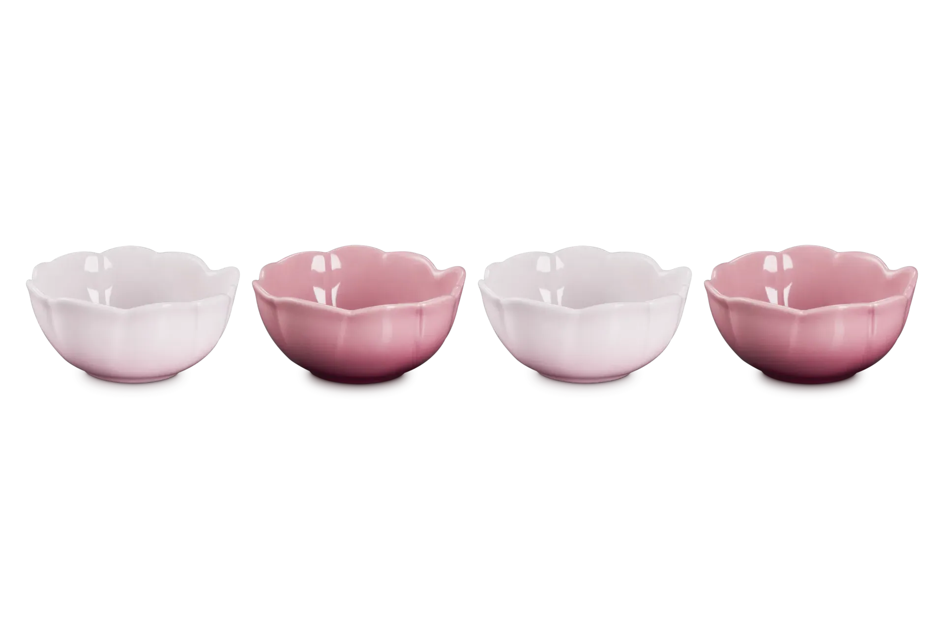 Stoneware Set of 4 Petal Bowls - Rose Quartz, Shell Pink product