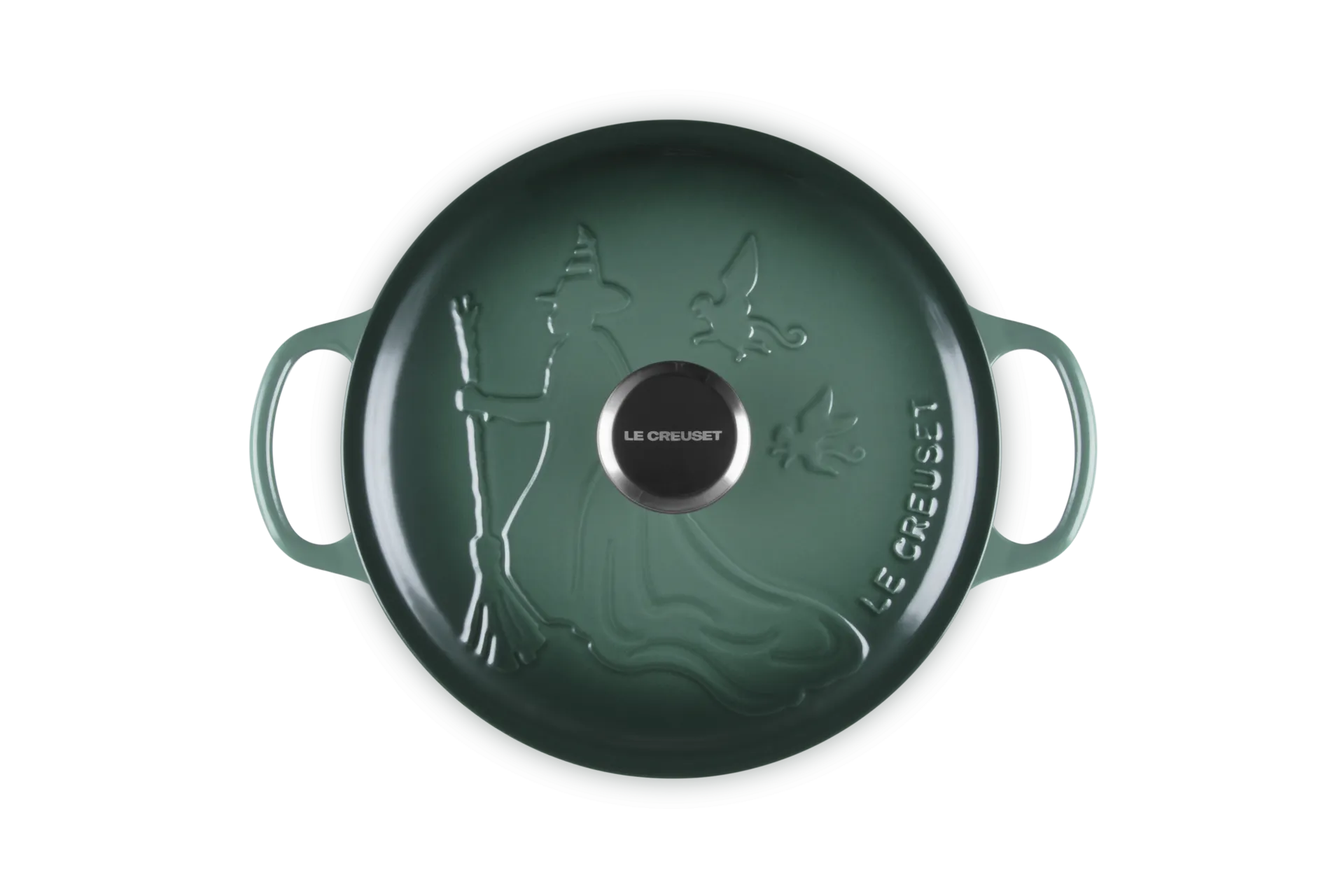 Wicked Elphaba Embossed Round Casserole - Black, Cast Iron product
