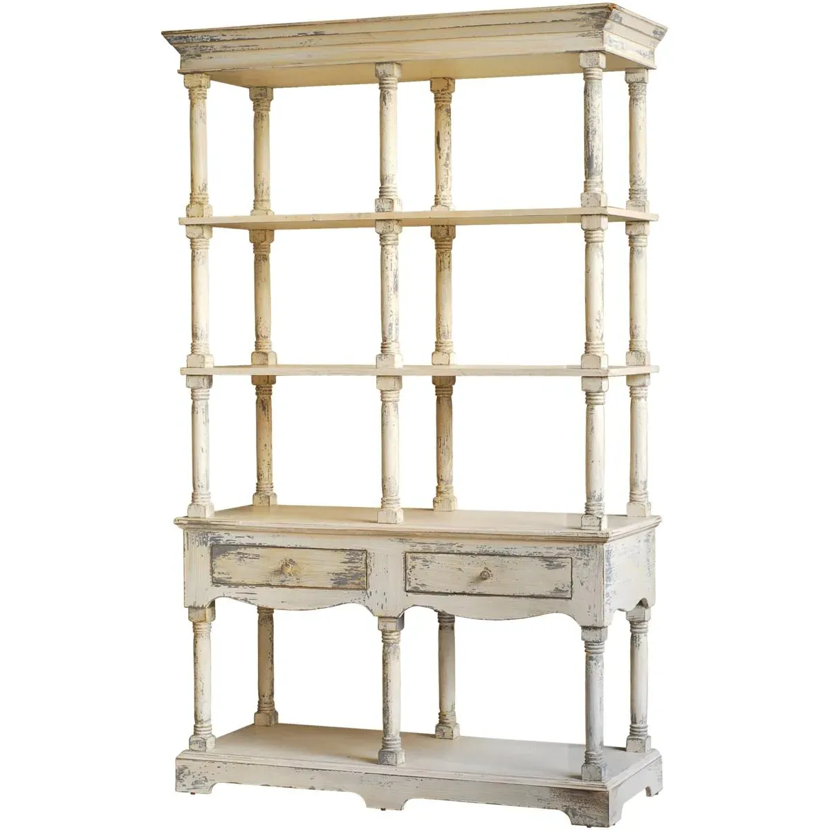 Adela Bookcase - White, Fir Wood product