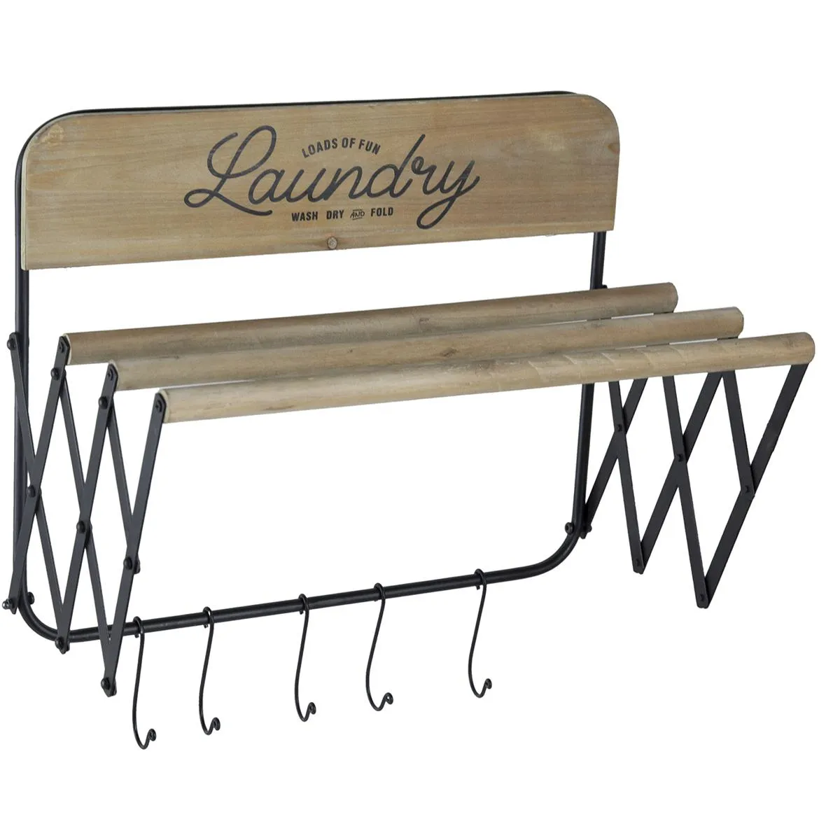Anita Wall Shelf - Brown/Black, Iron/Pine Wood product
