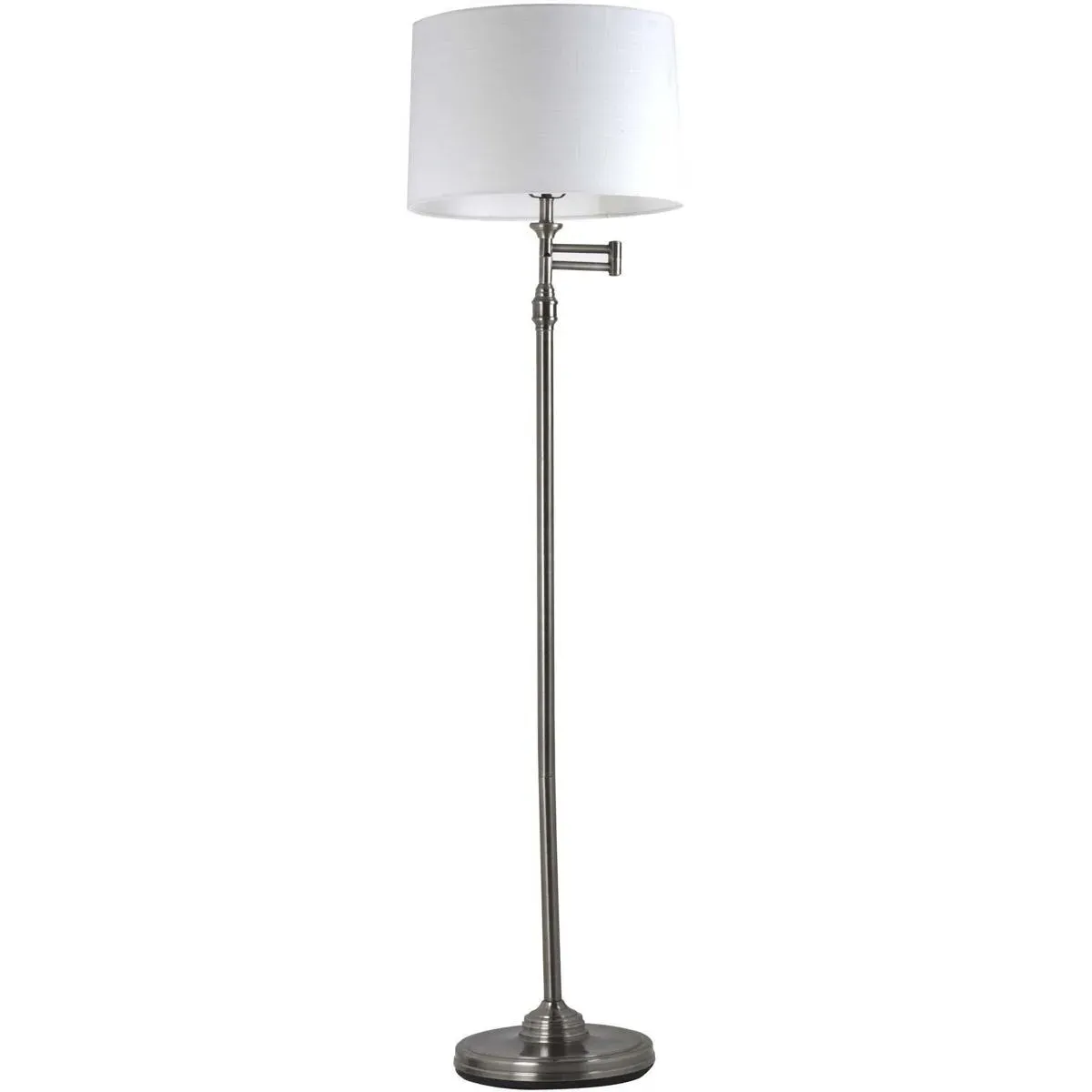 Aaron Floor Lamp 3-Way Rotary Switch - Antique Pewter, Linen product