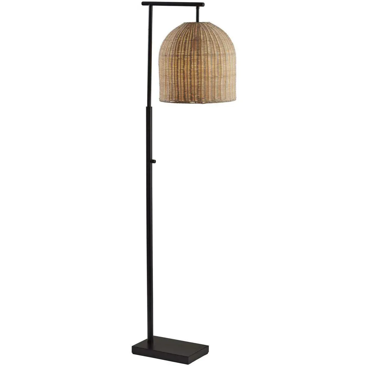 Bahama 58 Inch Floor Lamp - Dark Bronze, Rattan product