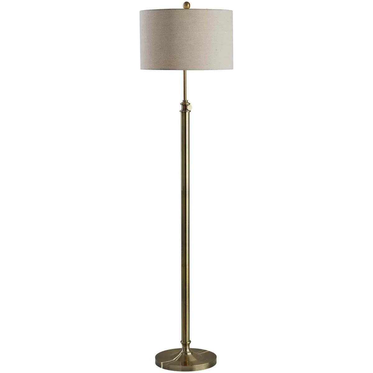 Barton Floor Lamp - Antique Brass, Oatmeal Linen product