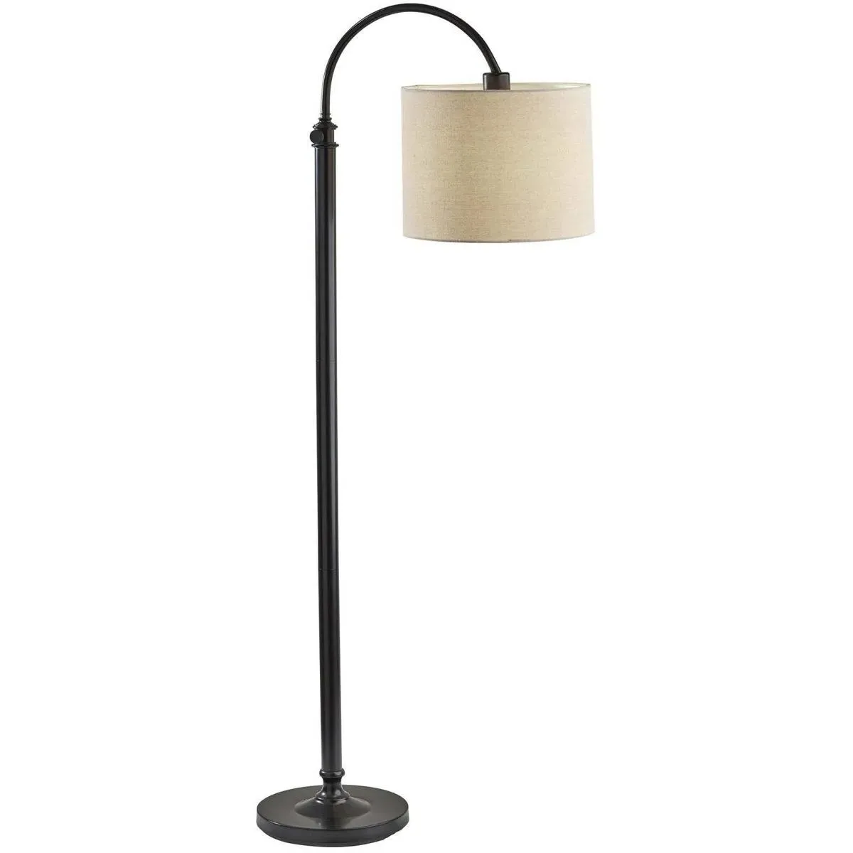 Barton Floor Lamp Rotary Switch - Antique Bronze, Oatmeal Linen product