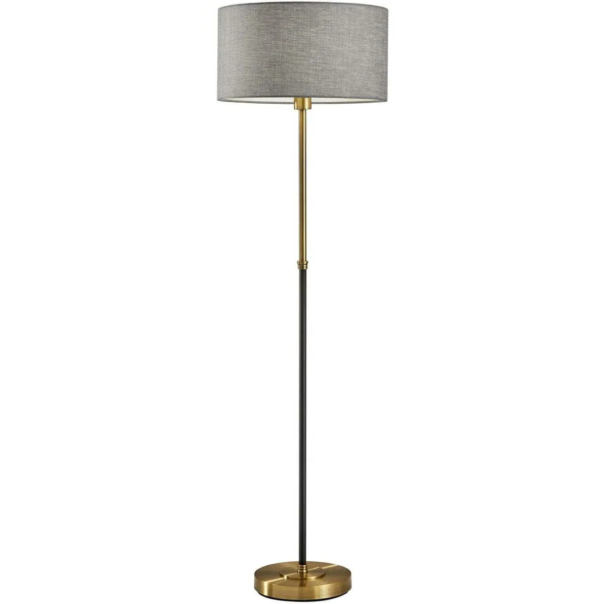 Bergen Floor Lamp 3-Way Rotary Switch - Black, Antique Brass product