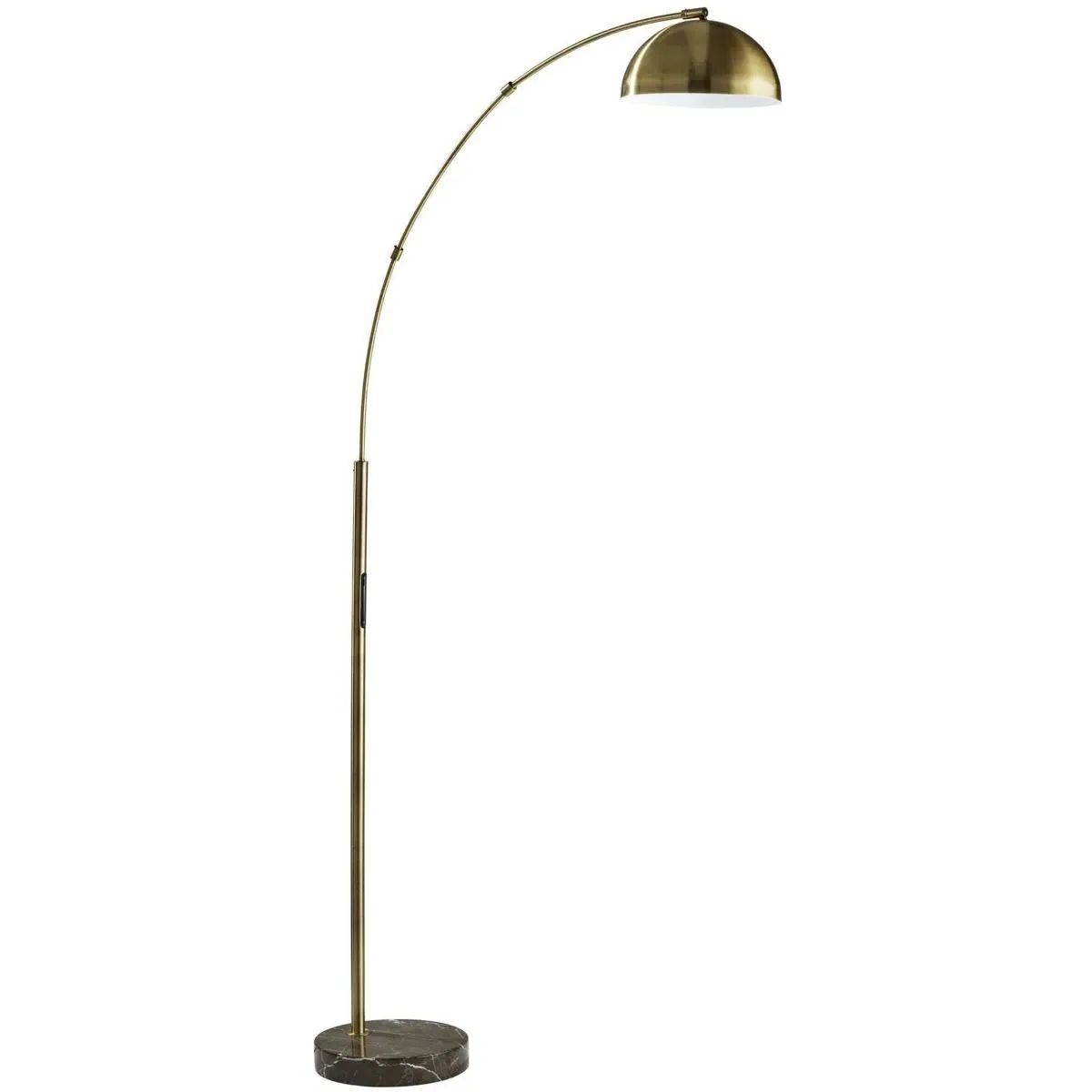 Bolton Arc Floor Lamp with Dimmer - Antique Brass, Metal product