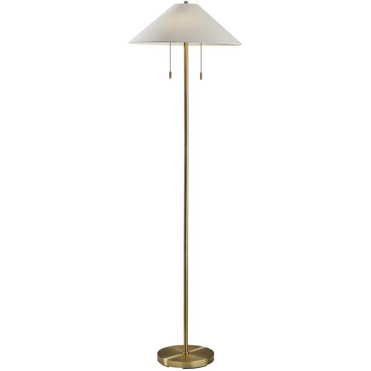 Claremont 2-Light Floor Lamp with Pull Chain - Antique Brass product