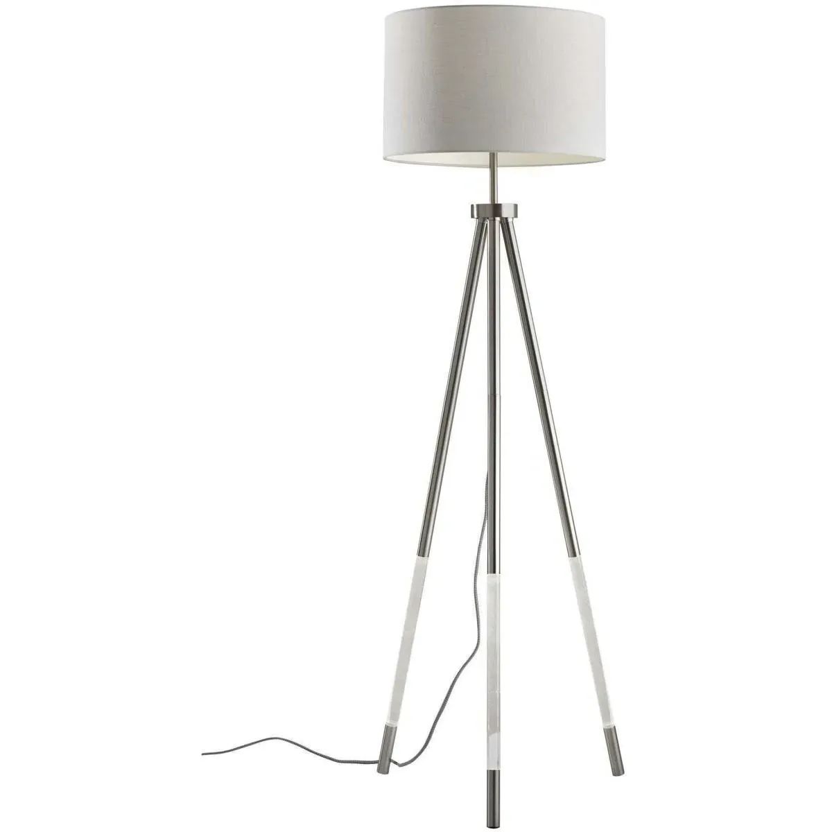 Della Floor Lamp with Night Light - Brushed Steel, Acrylic product
