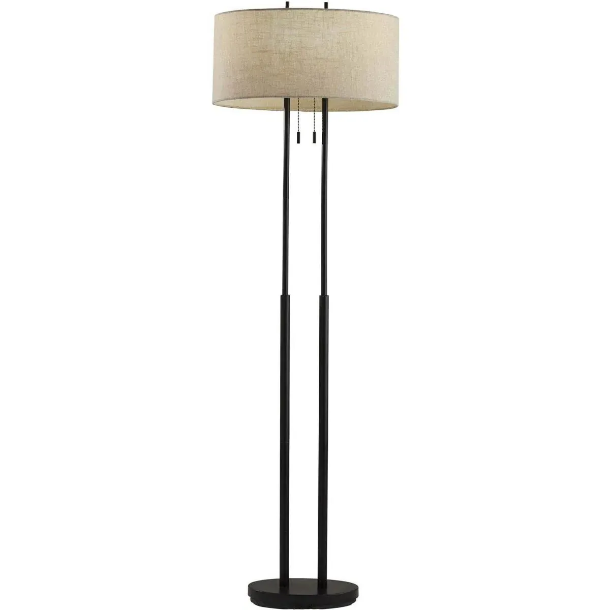 Duet 2-Light Floor Lamp with Pull Chain - Antique Bronze product