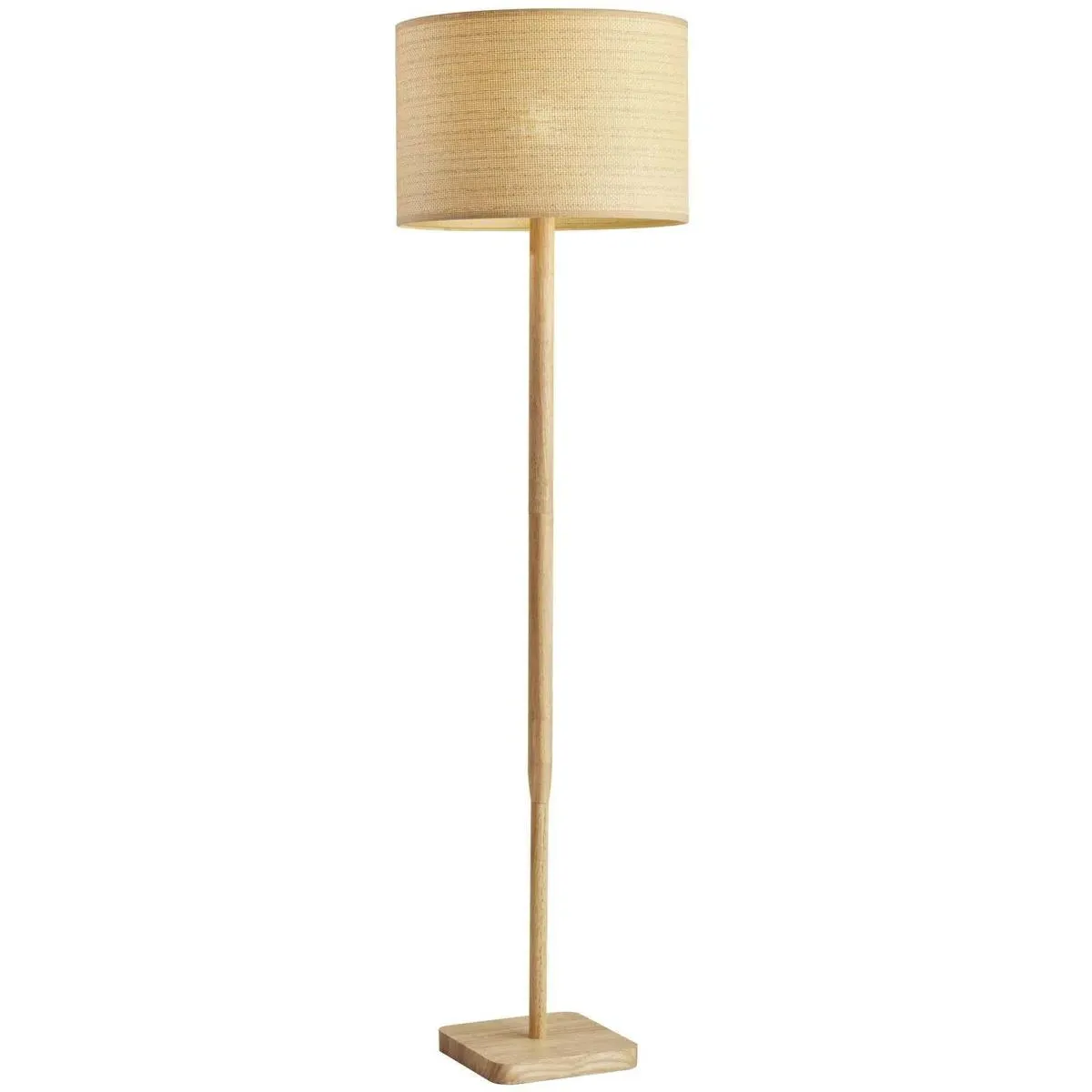 Ellis Floor Lamp 3-Way Rotary Switch - Natural Wood, Natural Woven product