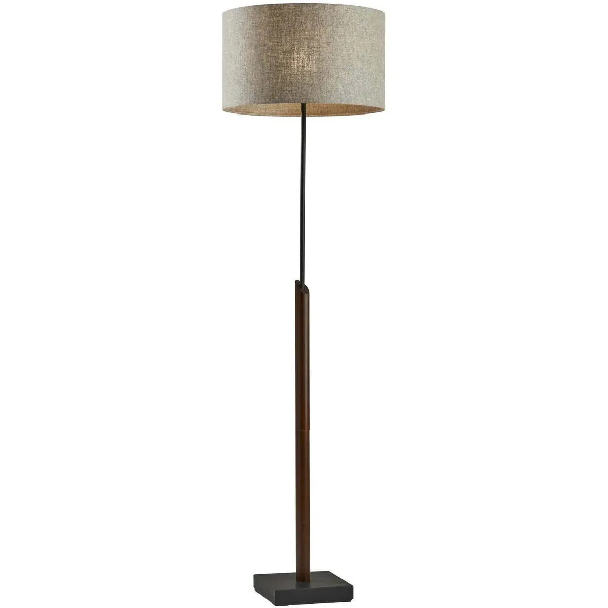 Ethan Floor Lamp 3-Way Rotary Switch - Black, Rubberwood product