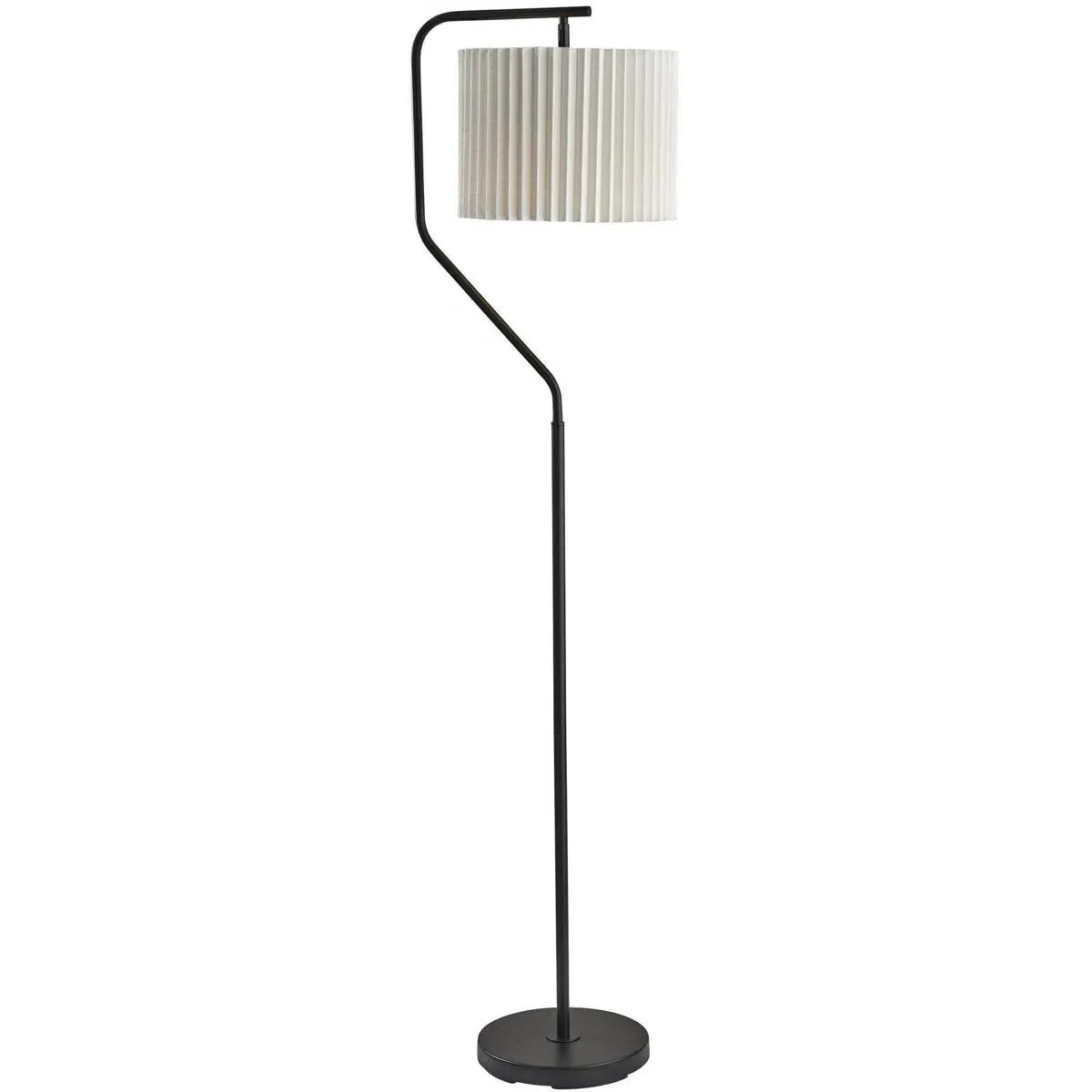 Evan Floor Lamp 3-Way Rotary Switch - Black, Fabric product