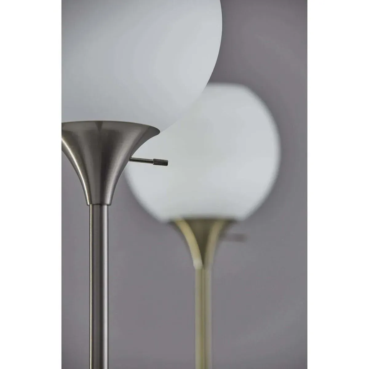 Fiona Torchiere Floor Lamp - Antique Brass, Metal/Marble alternate view