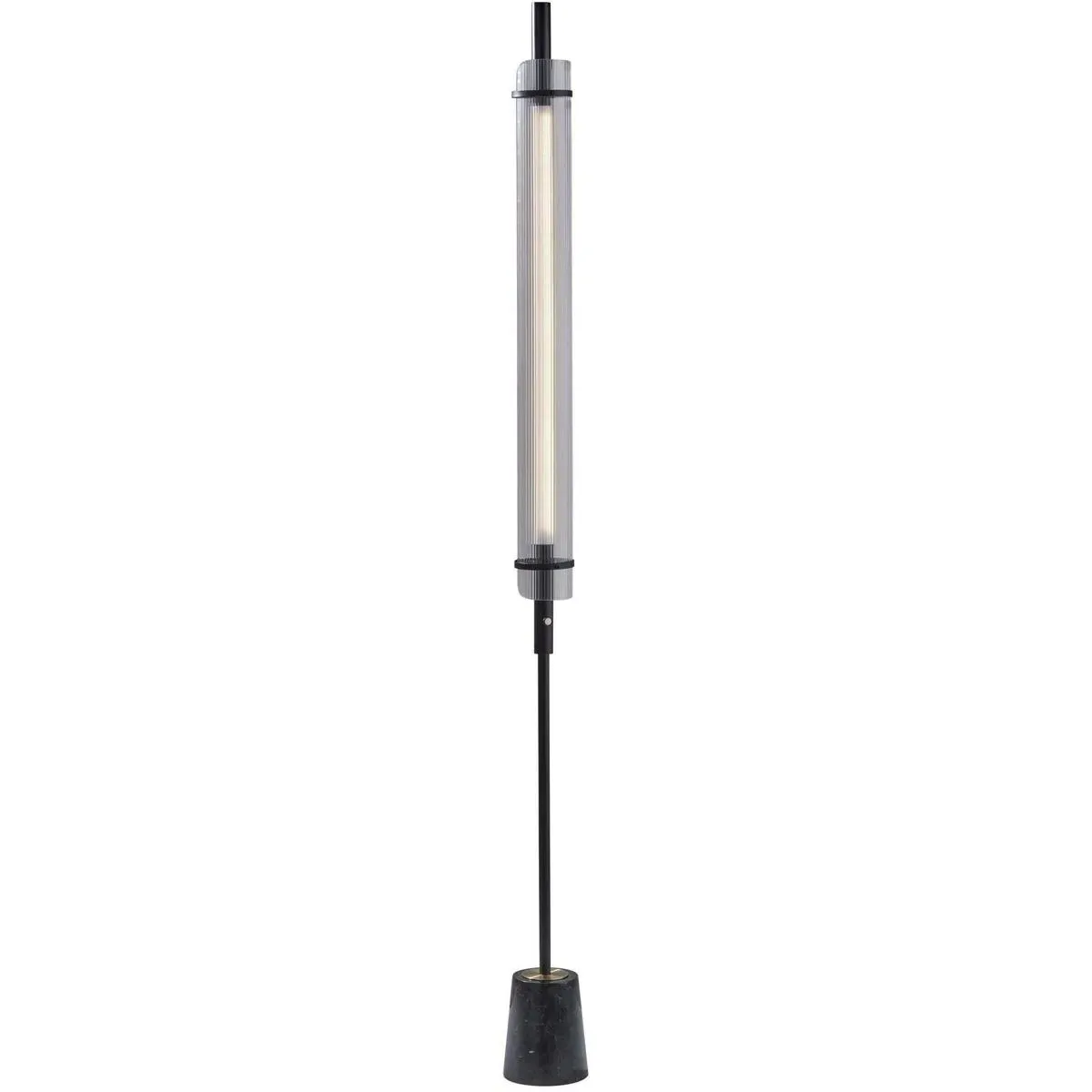 Flair 71-inch LED Floor Lamp with Touch Switch - Black, Antique Brass product