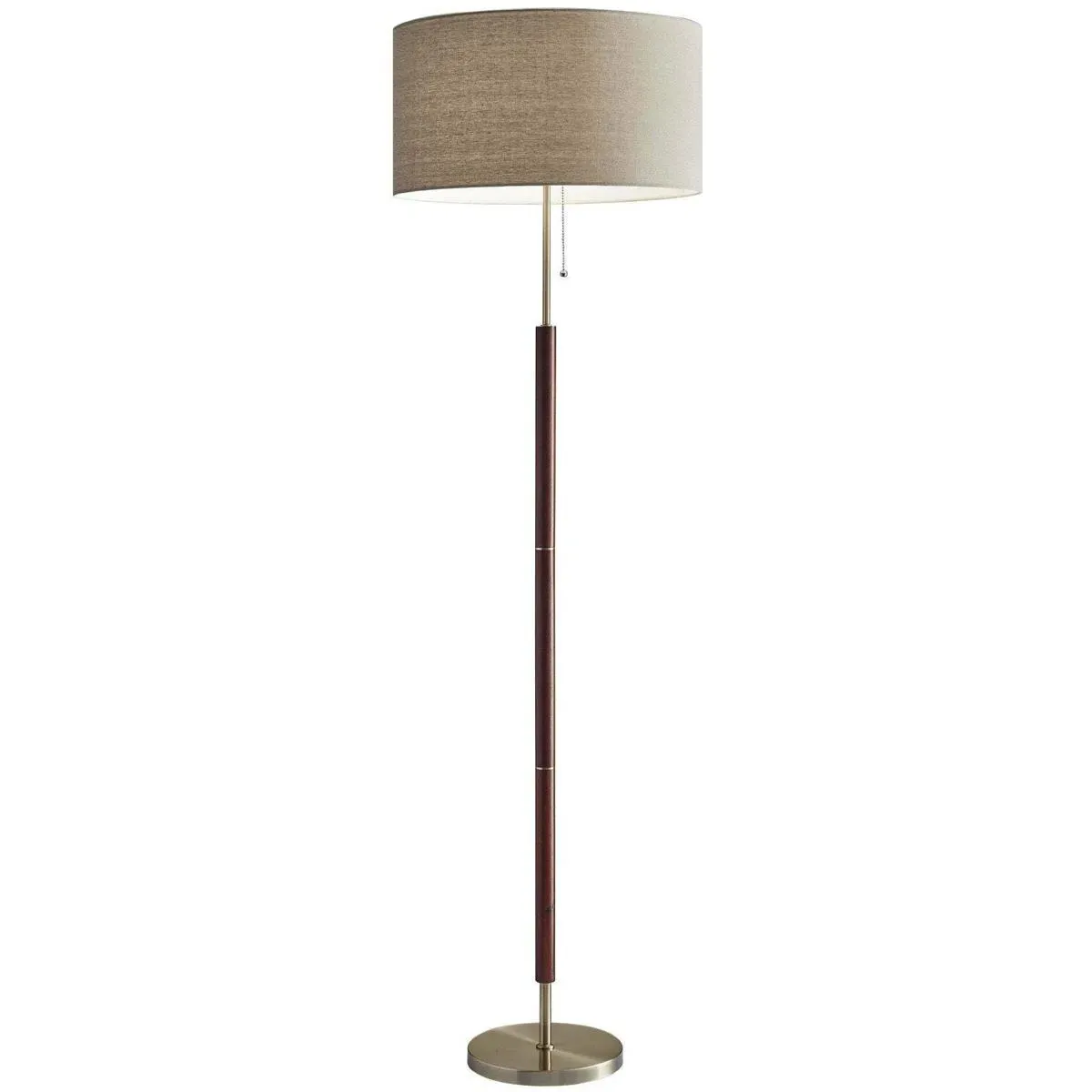 Hamilton Floor Lamp Pull Chain - Walnut, Antique Brass product