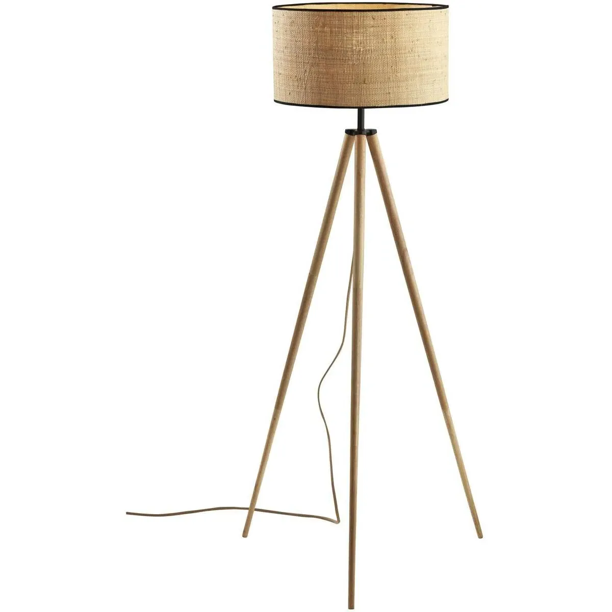Jackson Floor Lamp - Natural Wood, Rattan product