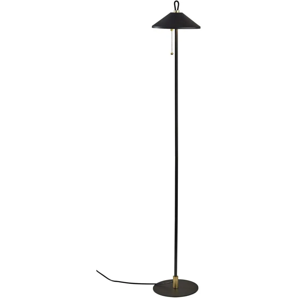 Kaden 54-Inch Floor Lamp with Pull Chain - Black, Brass product
