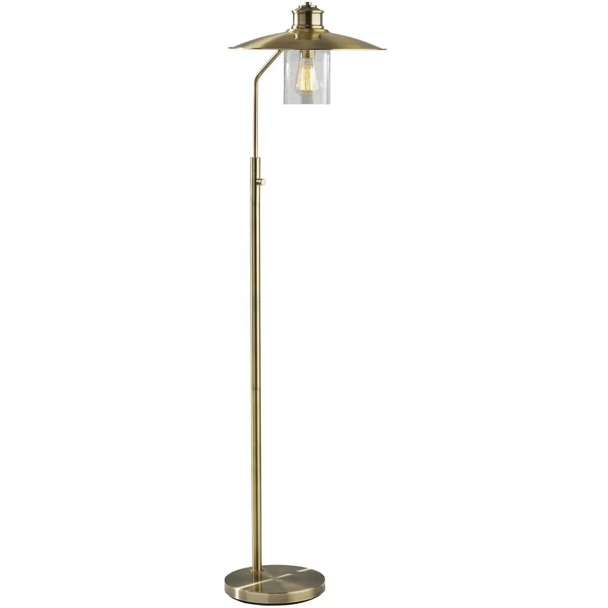 Kieran Floor Lamp - Antique Brass, Seeded Glass product