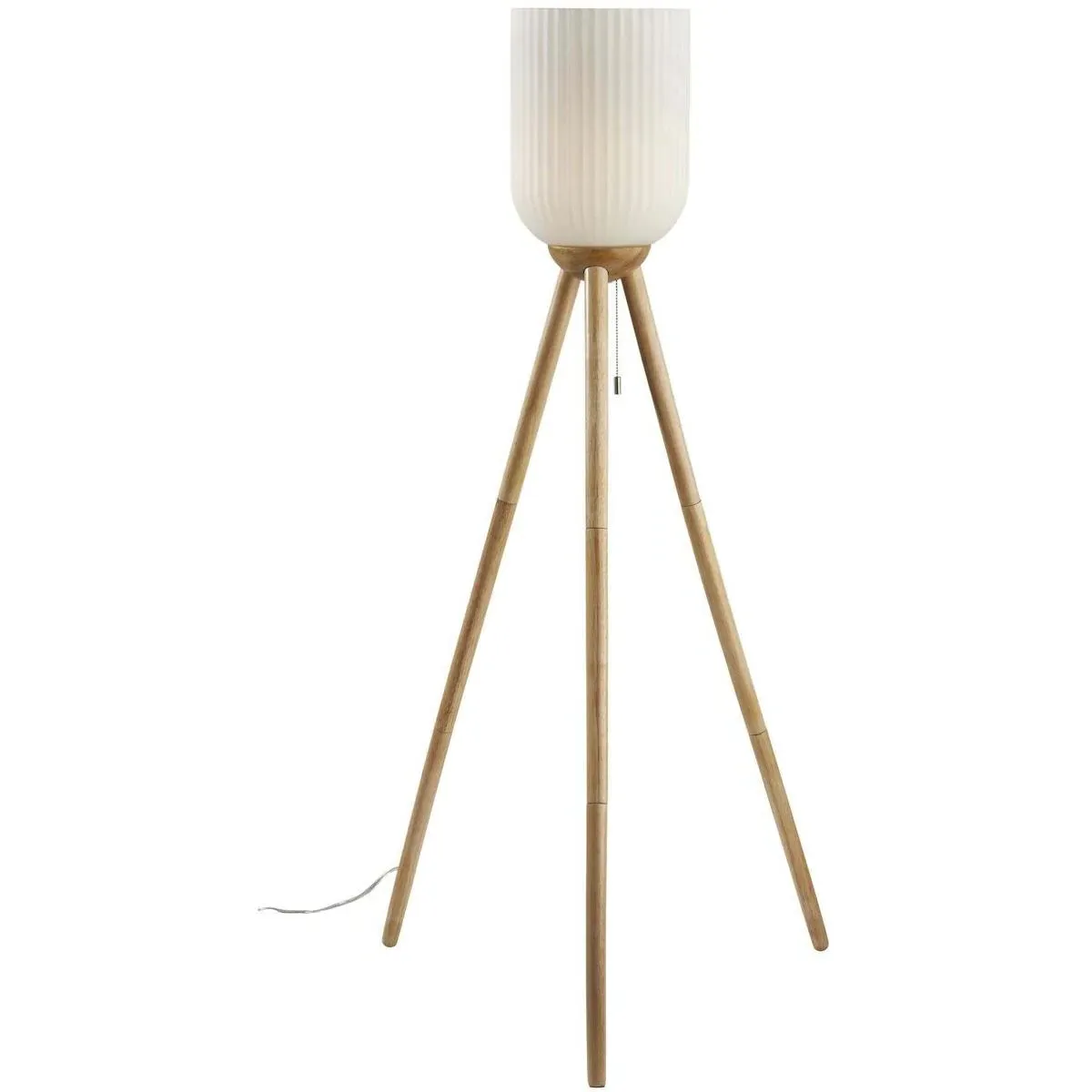 Kinsley Floor Lamp Pull Chain - Natural Wood, Rubber Wood product