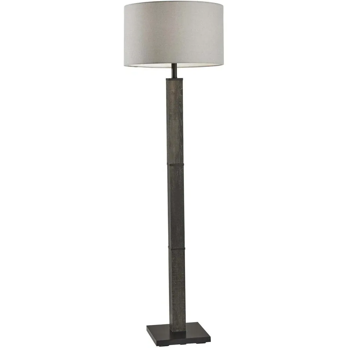 Kona Floor Lamp - Black Washed Wood Veneer, MDF & Metal product