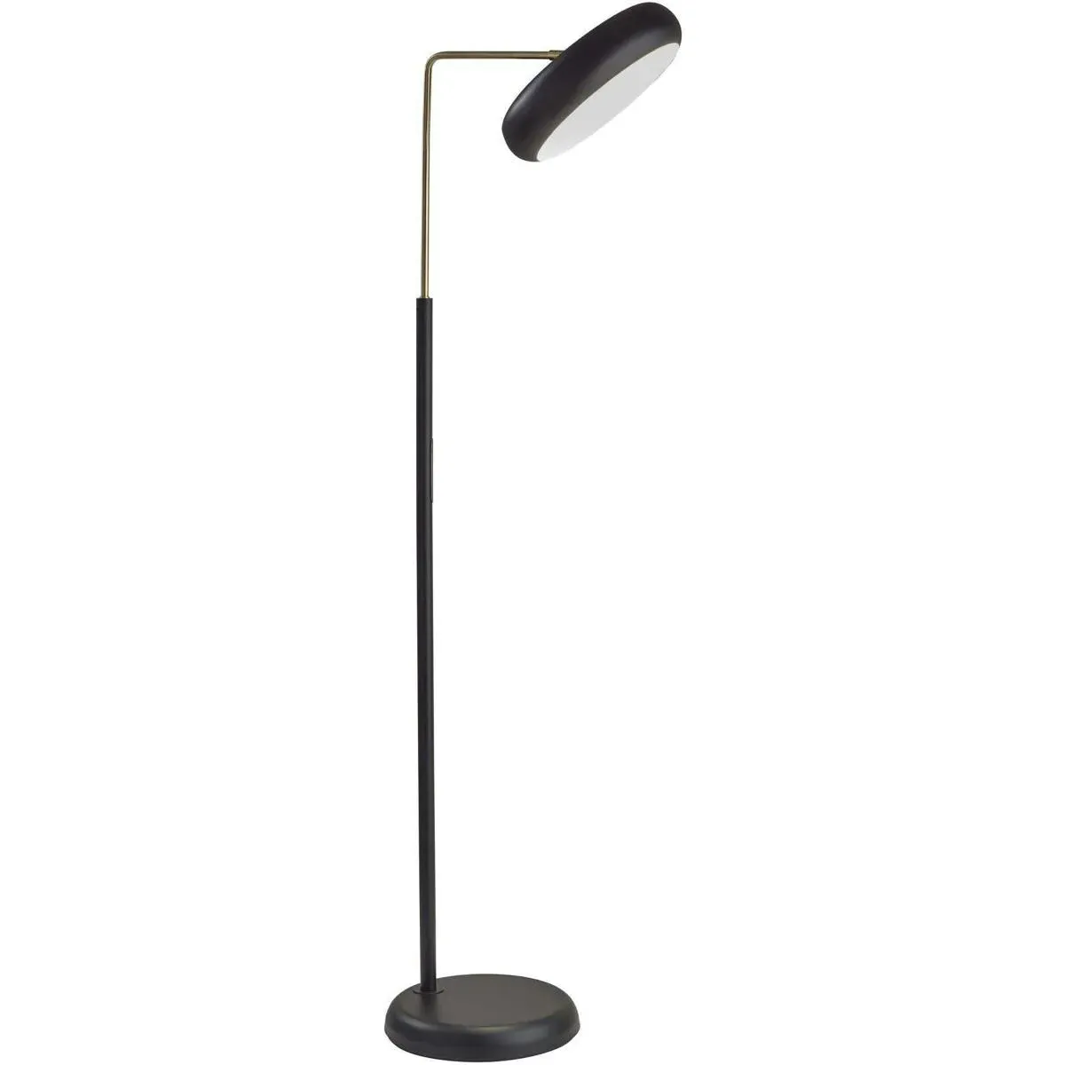 Lawson 60 Inch Floor Lamp - Black, Antique Brass product