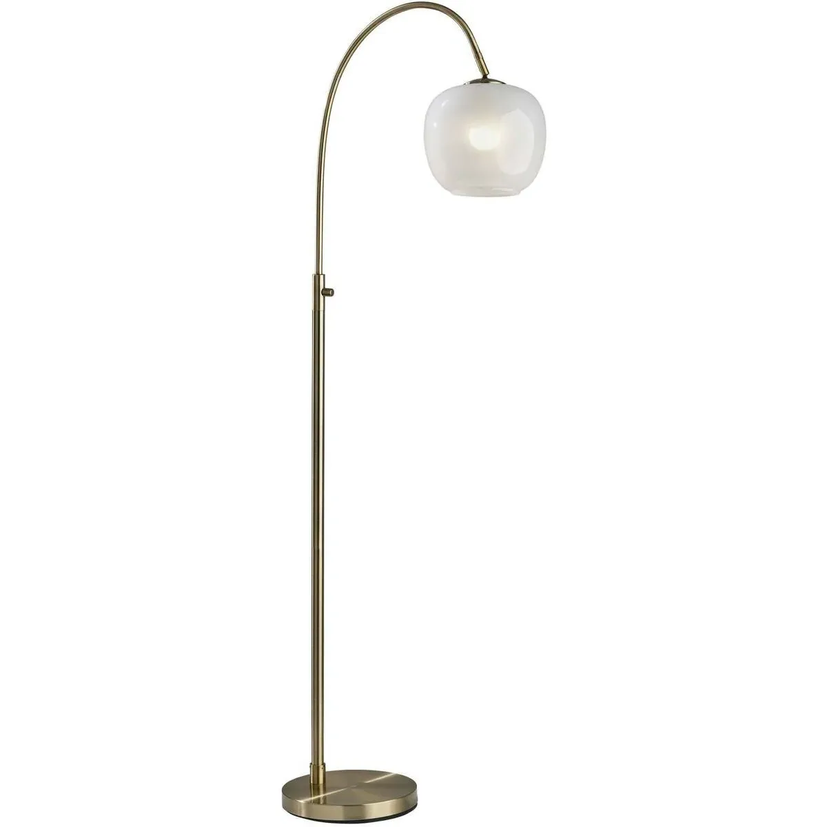 Magnolia Floor Lamp - Antique Brass, White Frosted Glass product