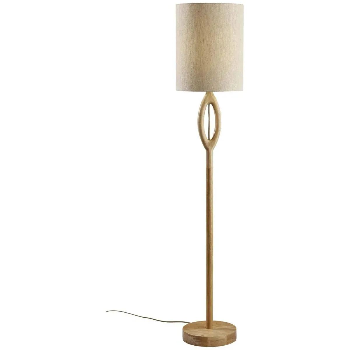 Mayfair 61-inch Floor Lamp - Natural Wood, Rubber Wood product