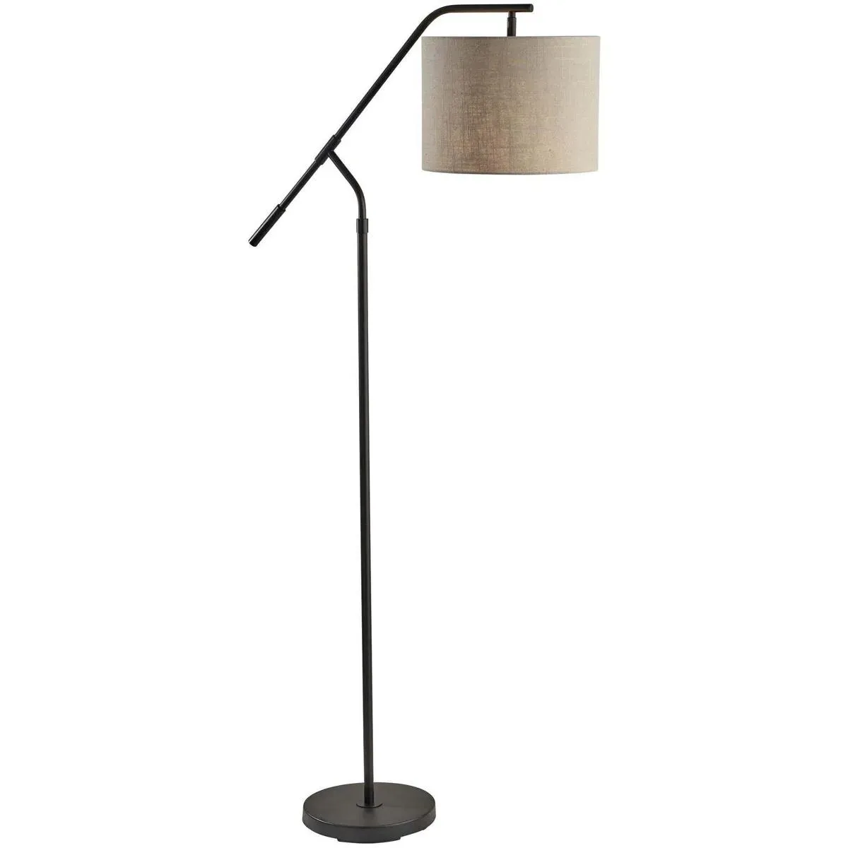 Milo 60 Inch Floor Lamp - Black, Fabric product