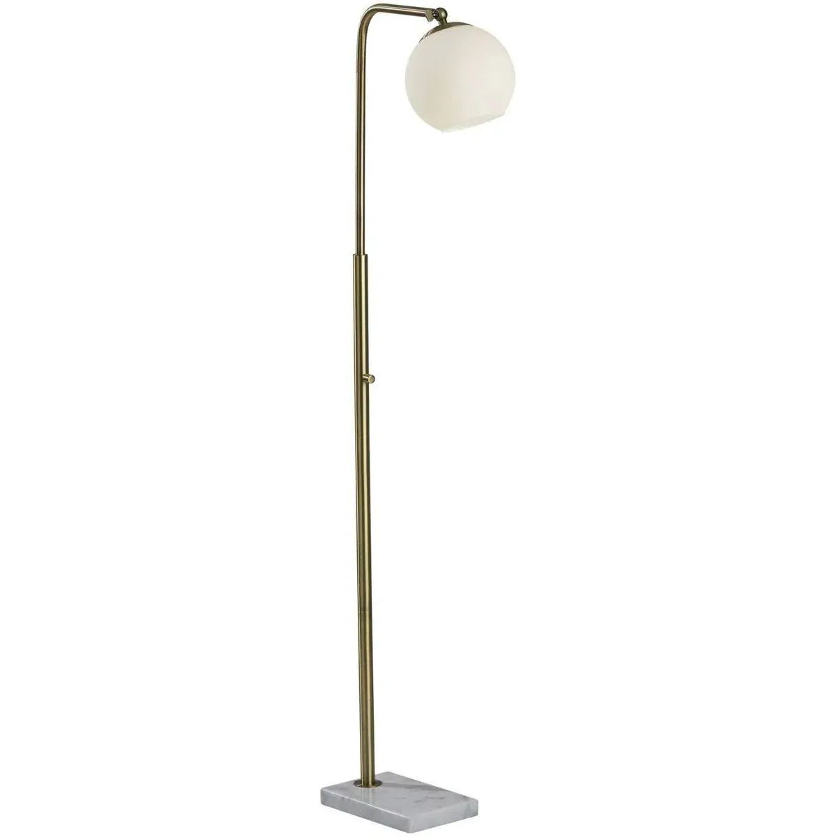 Remi Floor Lamp - Antique Brass, White Opal Glass product