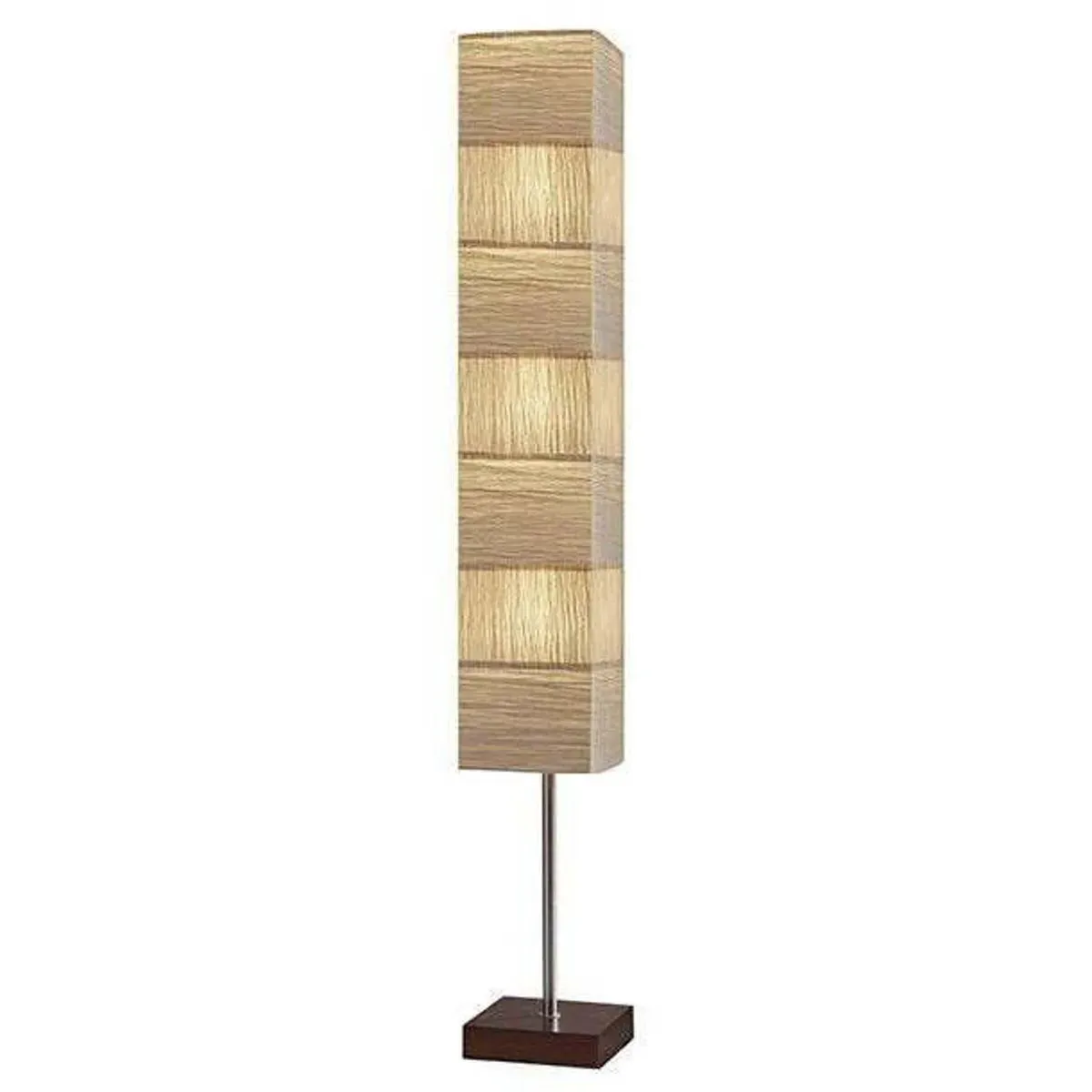 Sahara 3-Light Floor Lamp - Brushed Steel, Walnut Rubberwood product