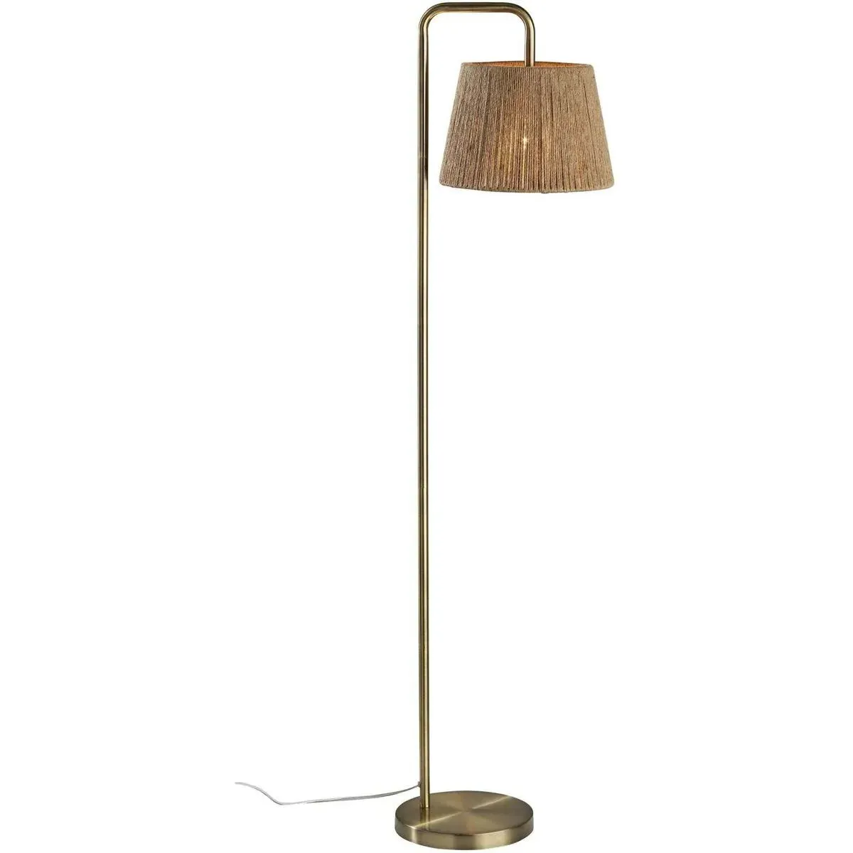 Tahoma 59 Inch Floor Lamp with Rope Shade - Antique Brass product
