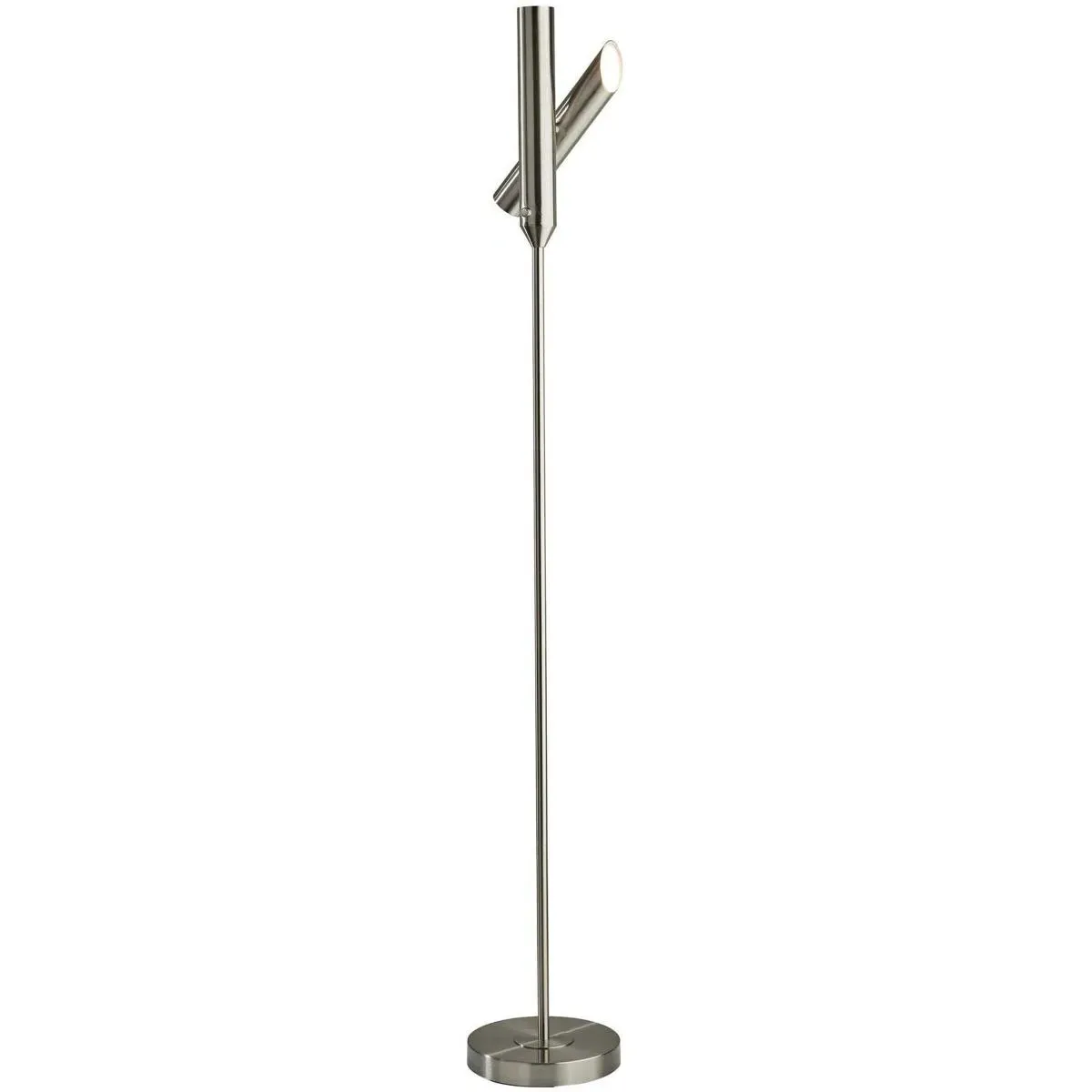 Vega 68-Inch Torchiere Floor Lamp - Brushed Steel, Metal product